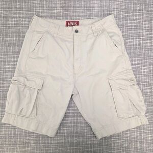 Levi's Cargo Shorts Relaxed Fit Khaki Tan Men's 34 SEE DESC